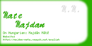 mate majdan business card