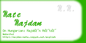 mate majdan business card